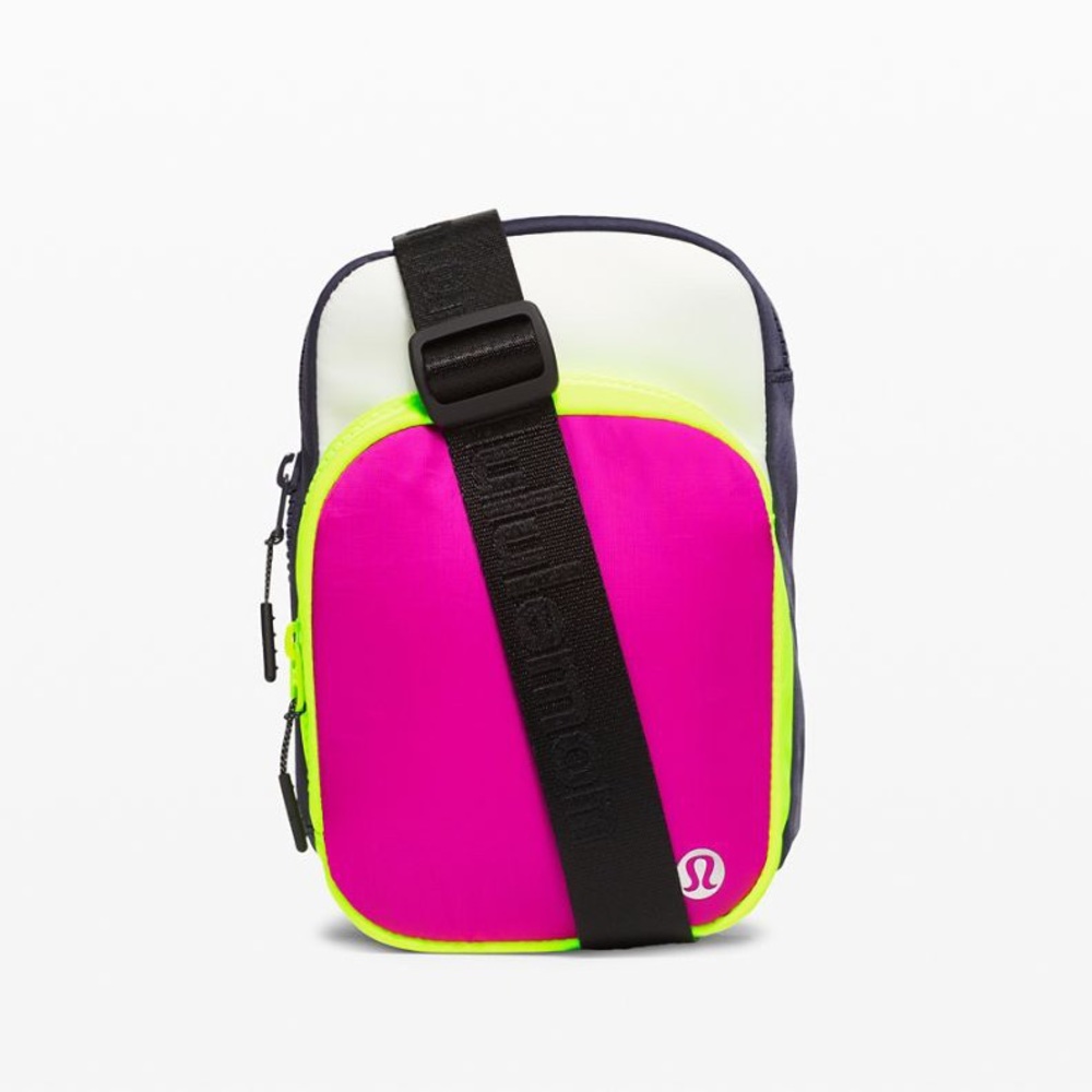 LULULEMON ATHLETICA Pink White Colorblock The Rest is Written Crossbody